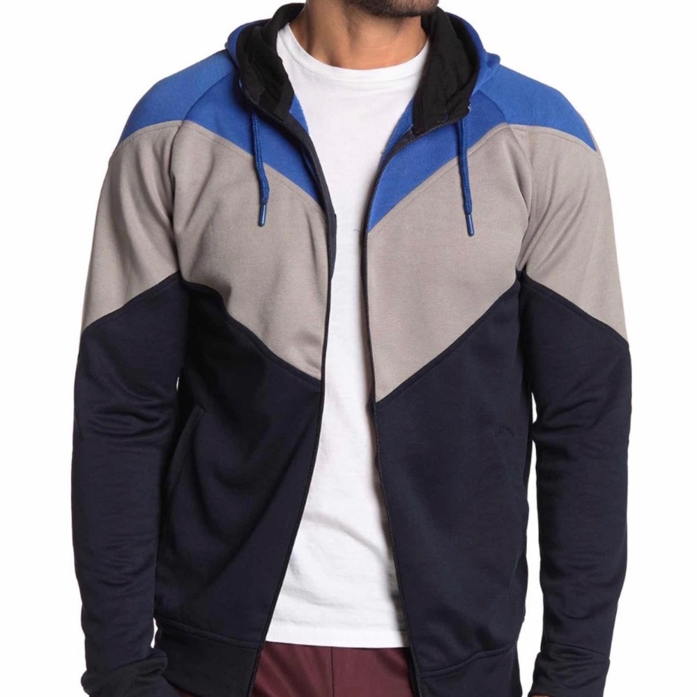 NWT Burnside Hoodie with Front Full Zipper for Men
